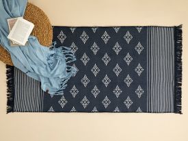 Nava Weaved Rug 80x150 Cm Dark Blue