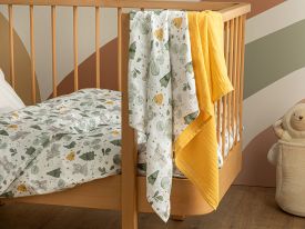 Honey Bear Cotton Muslin Baby Muslin Set 65X65 Cm Hardal