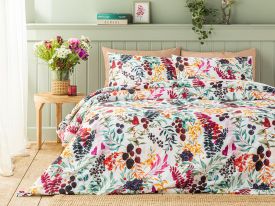 Summer Berries Digital Printed Soft Cotton Double Person Duvet Cover Set 200x220 cm Fuschia