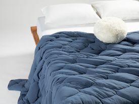 Soft Crinkle Microfiber King Size Comforter 235x215 cm Blue