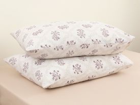 Vintage Floral Cotton Pillowcase 2 Piece 50x70 Cm Damson