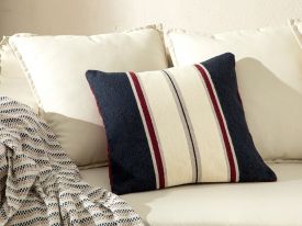 Weaved Cushion Cover Raina Dark Blue