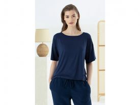 Sapphire Muslin Woman Pajama Set M Indigo