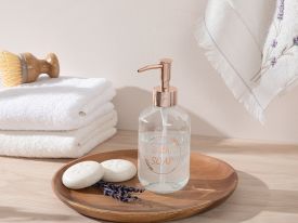 Soft Bath Glass Liquid Soap Dispense Rose Gold
