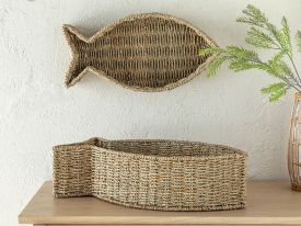 Fish Basket 35x20x32 Cm Brown