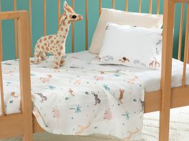 Safari Printed Baby Summer Blanket 100x150 Cm Beige