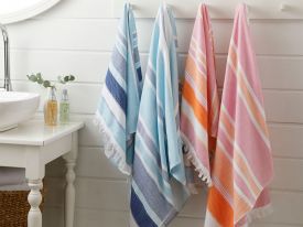 Sea Dreams Striped 4 Set Bath Towel Set Colorful