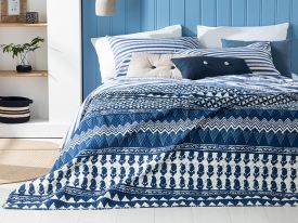 Mystic Mosaic For One Person Multi-Purposed Quilt 160x220 Cm Indigo