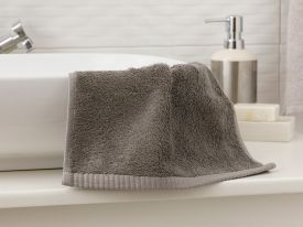 Leafy Bamboo Hand Towel 30x50 Cm Dark Gray