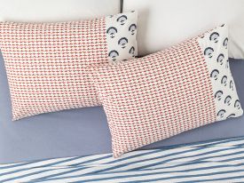 Euphoria Cottony 2 Set Pillowcase 50x70 Cm Indigo-Terracotta
