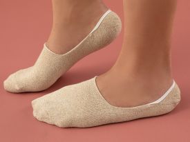 Sparkle Silicone Woman Ballet Socks 36-40 Gold