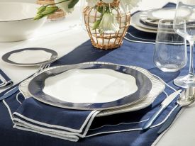 Grace New Bone Service Plate 27 Cm Dark Blue