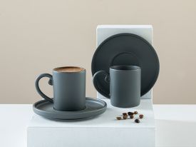 Coffee Cup Set 85 ML Black-Gray