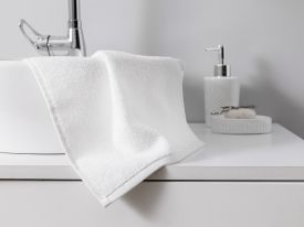 Rice Stitch Hand Towel 30x30 Cm White