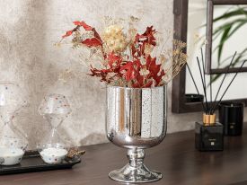 Brilliant Glass Vase 15x20 Cm Silver