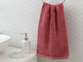 Leafy Bamboo Face Towel 50x90 Cm Dusty Rose