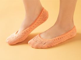 Fairy Cotton Woman Ballet Socks 36-40 Orange