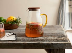 Majestic Borosilicate Water Bottle 1500 ml Transparent