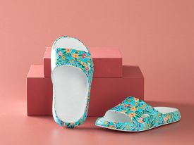 Blue Spring Women'S Beach Slipper 39 Blue