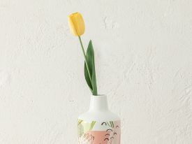 Tulip Garden Single Branch Artificial Flower 45 Cm Yellow