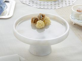 Pixy Marble Cake Stand 22 Cm Silver