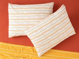 Soleil Aquarelle Cottony 2 Set Pillowcase 50X70 Cm Saffron- Yellow