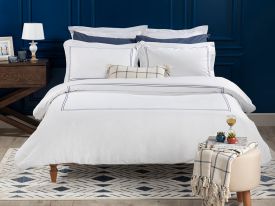 Arcadia Cottony For One Person Duvet Cover Set 160x220 Cm Navy Blue