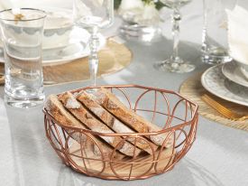 Lilian Metal Bread Basket 20 Cm Rose