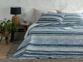 River Multipurpose Double Person Bed Quilt Set 200x220 Cm Blue
