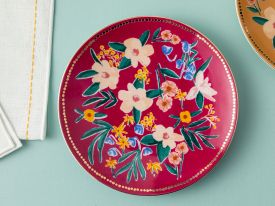Flower Spree Porcelain Cake Plate 20 Cm Pink