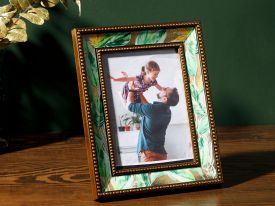 Paradise Flowers Glass Frame 15x21 Cm Gold