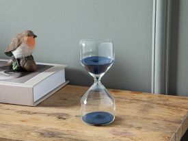 Elisa Glass Hourglass 6.5x6.5x15 cm Blue