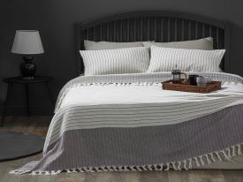 Bed Quilt Set 240x260 Cm Anthracite