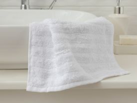 Wavy Soft Textured Wave Hand Towel 30x30 Cm White