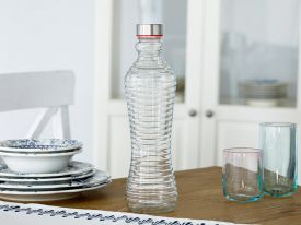 Mila Glass Bottle 1100 ML Transparent