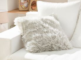 Jade Plush Cushion Cover 45x45 Cm Light Gray