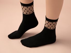 Odes Cotton Women Nude Socks 36-40 Black