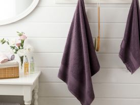 Pure Basic Bath Towel 100x150 Cm Dark Purple