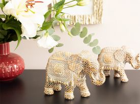 Elephant's Trunk Polyresin Decorative Object 20x8.5x14.5 Cm Coffee
