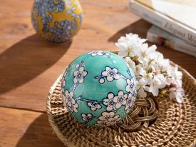 Sakura Garden Porcelain Decorative Object 10x10x10 cm Green