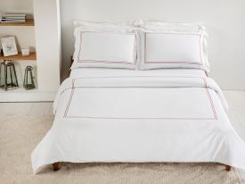 Arcadia Cottony For One Person Duvet Cover Set Terracotta
