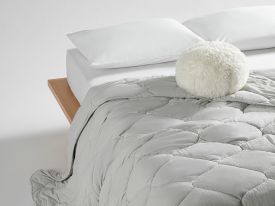 Soft Crinkle Microfiber Double Person Comforter 195x215 cm Gray
