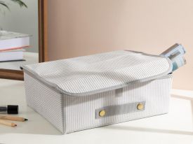 Thin Stripe polypropylene Storage Box 30x23x11 Cm Gray