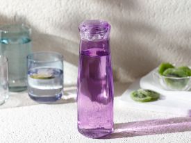 Rena Glass Water Bottle 420 Ml Purple