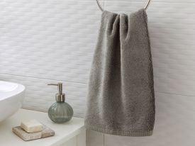 Leafy Face Towel 50x90 Cm Dark Gray