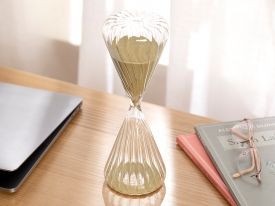 Casey Glass Hourglass 8x8x23 Cm Gold