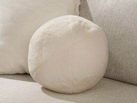Ball Plush Decorative Cushion 40 Cm Light Beige