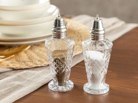 Trit Glass Salt And Pepper Shak Transparent