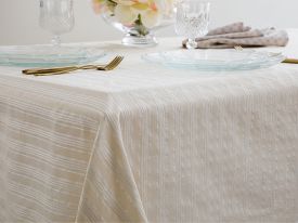 Belinda Cotton Polyester Table Cloth 150x200 Cm Beige