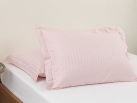 Crystal Silky Twill 2 Set With Ears Pillowcase 50x70 Cm Pink